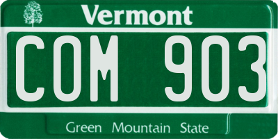 VT license plate COM903