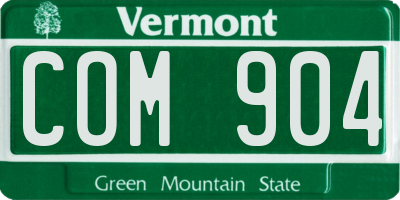 VT license plate COM904