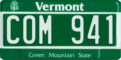 VT license plate COM941