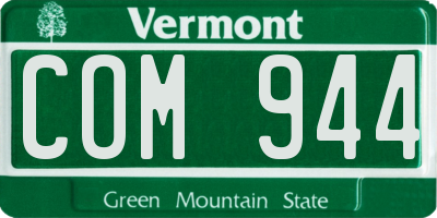 VT license plate COM944