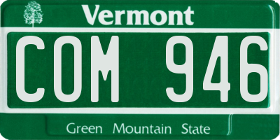 VT license plate COM946