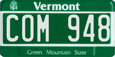 VT license plate COM948
