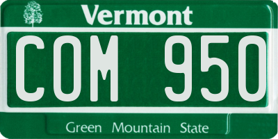 VT license plate COM950