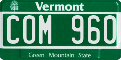 VT license plate COM960
