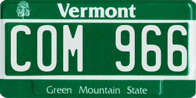 VT license plate COM966