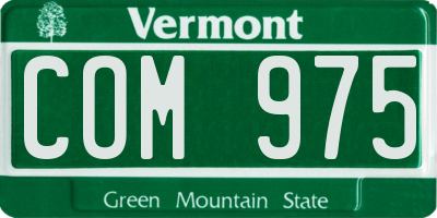 VT license plate COM975