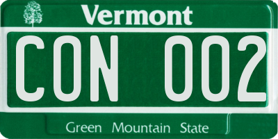 VT license plate CON002