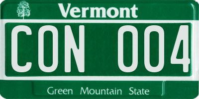 VT license plate CON004