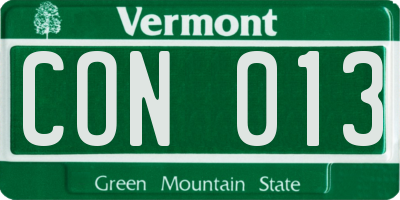 VT license plate CON013