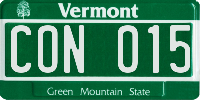 VT license plate CON015