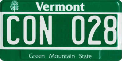 VT license plate CON028