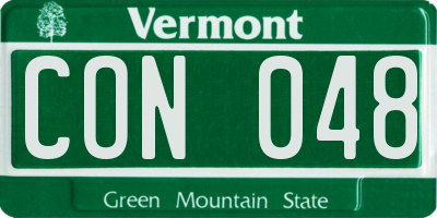 VT license plate CON048