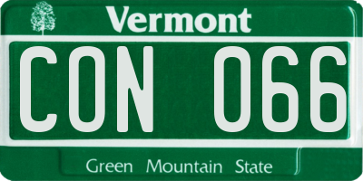 VT license plate CON066