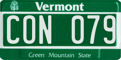 VT license plate CON079