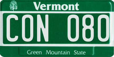 VT license plate CON080