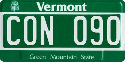 VT license plate CON090