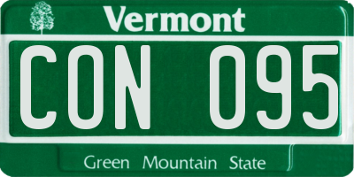 VT license plate CON095