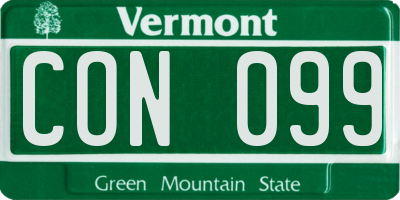 VT license plate CON099