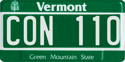 VT license plate CON110