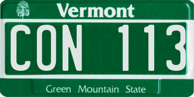 VT license plate CON113