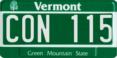 VT license plate CON115