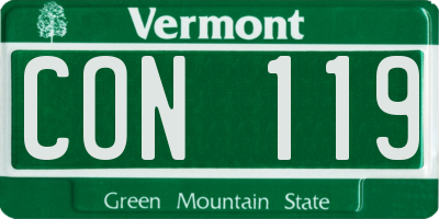 VT license plate CON119