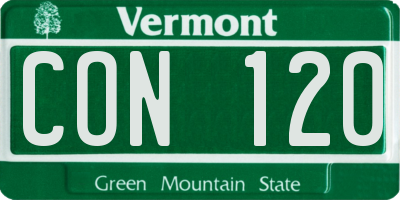 VT license plate CON120