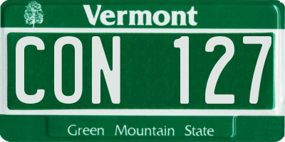 VT license plate CON127