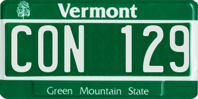 VT license plate CON129