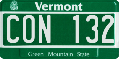 VT license plate CON132