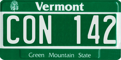 VT license plate CON142