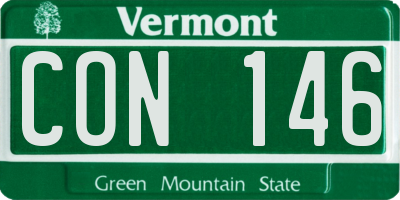 VT license plate CON146