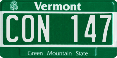 VT license plate CON147