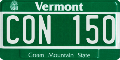 VT license plate CON150