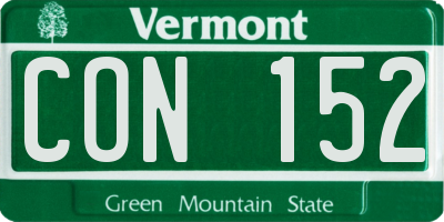 VT license plate CON152