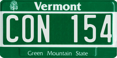 VT license plate CON154