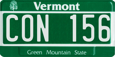 VT license plate CON156