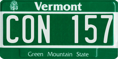 VT license plate CON157