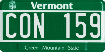 VT license plate CON159