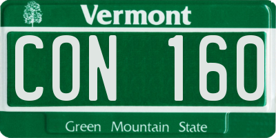 VT license plate CON160