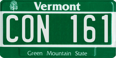 VT license plate CON161