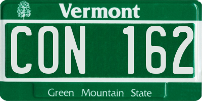 VT license plate CON162