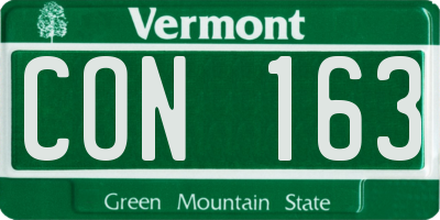 VT license plate CON163