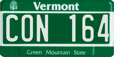 VT license plate CON164