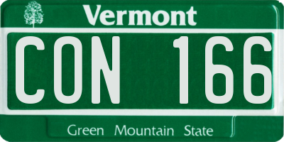 VT license plate CON166