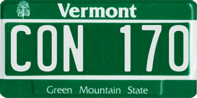 VT license plate CON170
