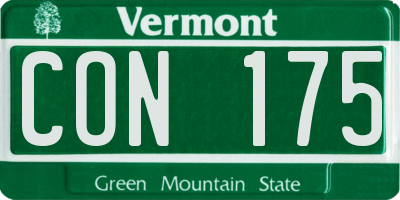 VT license plate CON175