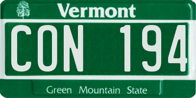VT license plate CON194