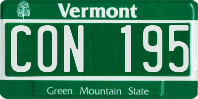 VT license plate CON195