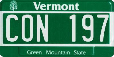 VT license plate CON197